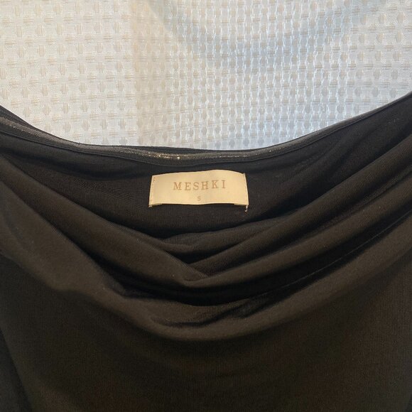 MESHKI - Madison Strapless Slinky Maxi Dress - Black (size small) - Picture 4 of 4